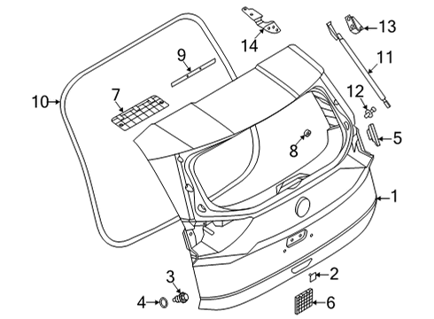 2022 Infiniti QX60 Stopper Rubber Diagram for 908A0-6RR0A