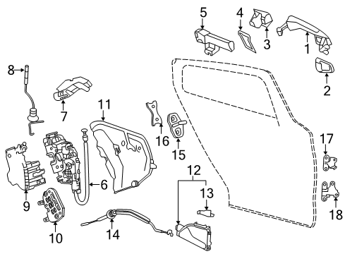 2019 Infiniti QX30 ESCUTCHEON-Outside Handle Diagram for 82647-5DB7A