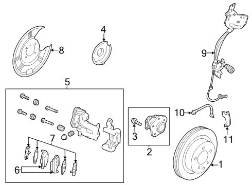 2022 Infiniti QX60 Brake Components Diagram 3
