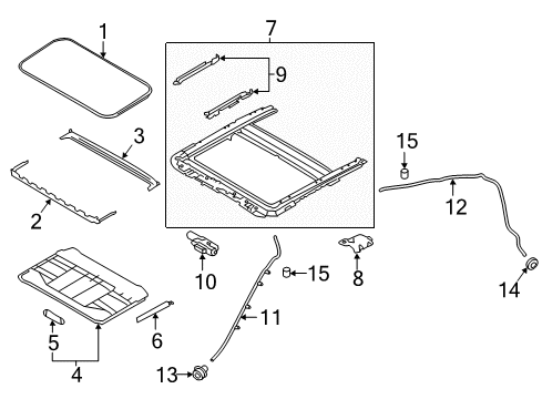 2022 Infiniti Q60 Sunroof Diagram