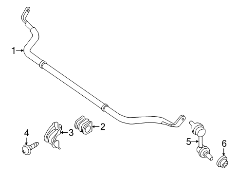 2024 Infiniti QX80 Stabilizer Bar & Components - Front Diagram 2