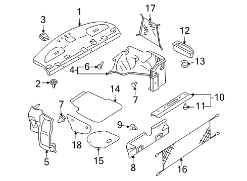 Finisher-Rear Parcel Shelf Diagram for 79910-8J101