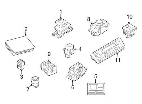 2023 Infiniti QX60 Front Console, Rear Console Diagram 2