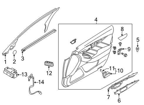 2020 Infiniti Q50 Front Door Diagram 2