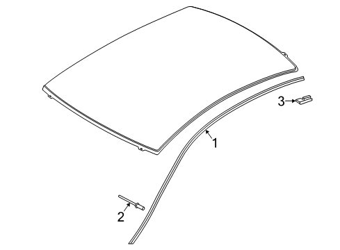 2022 Infiniti Q60 Exterior Trim - Roof Diagram 1