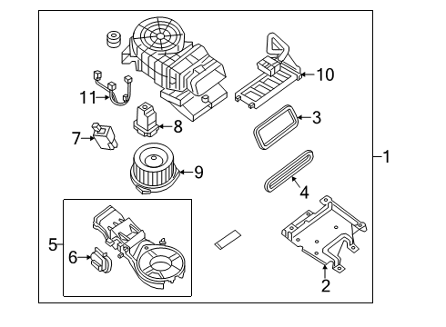 2020 Infiniti QX60 Auxiliary Heater & A/C Diagram 1