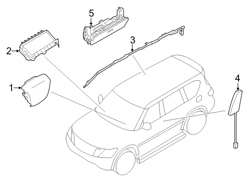 2022 Infiniti QX80 Module Assy-Air Bag,Driver Diagram for K8510-6JS0C
