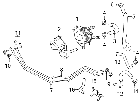 2022 Infiniti Q60 Oil Cooler Diagram 1