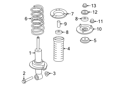 2020 Infiniti QX80 Struts & Components - Front Diagram 2