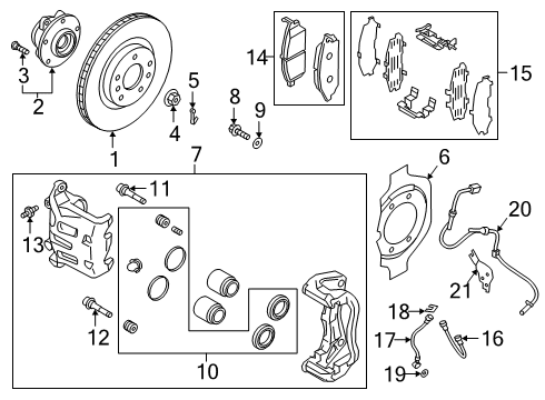 2023 Infiniti QX50 HOSE ASSY-BRAKE,FRONT Diagram for 46211-9CM0A