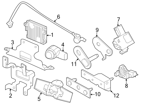 2023 Infiniti QX55 Electrical Components - Front Bumper Diagram
