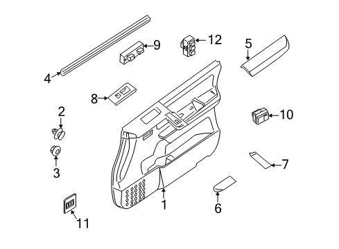 Finisher Assy-Front Door,LH Diagram for 80901-ZC05A