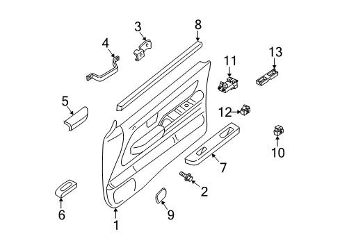Finisher Assy-Front Door,LH Diagram for 80901-7Z810