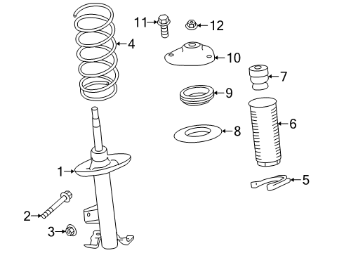 2022 Infiniti QX50 Struts & Components - Front Diagram
