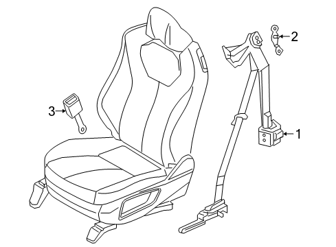 2020 Infiniti Q60 Front Seat Belts Diagram