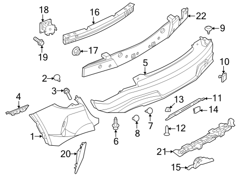 2023 Infiniti QX55 Bumper & Components - Rear Diagram