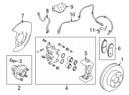 2020 Infiniti Q50 Front Brakes Diagram 4