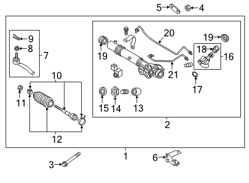 2023 Infiniti QX80 Steering Column & Wheel, Steering Gear & Linkage Diagram 3