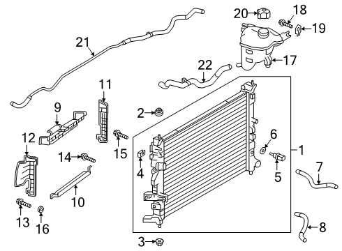 2019 Infiniti QX50 Bracket Assy-Reservoir Tank Diagram for 21745-5NA0A