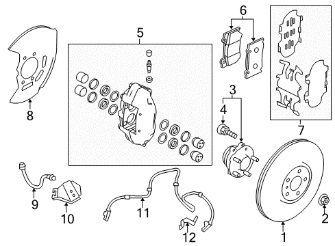 2022 Infiniti Q60 Brake Components Diagram 2