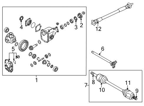 2021 Infiniti Q50 Carrier & Front Axles Diagram