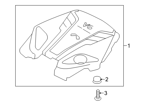 2023 Infiniti Q50 Engine Appearance Cover Diagram