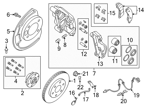 2021 Infiniti QX80 Hardware Kit-Front Disc Brake Pad Diagram for D1080-EZ60A
