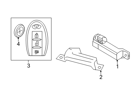 2020 Infiniti QX50 Switch Assy-Smart Keyless Diagram for 285E3-5NY7A