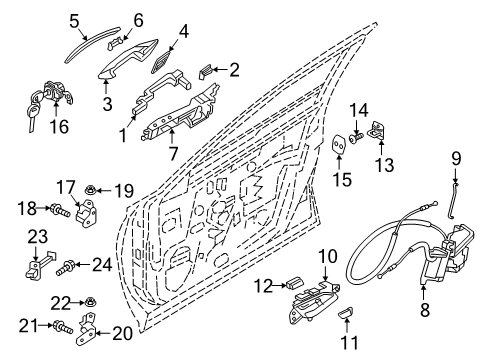 2019 Infiniti QX50 SWITCH ASSY-POWER WINDOW MAIN Diagram for 25401-5NA0B