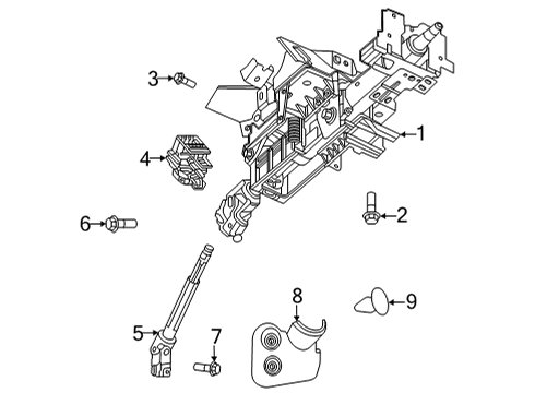 2024 Infiniti QX55 Steering Column Assembly Diagram 1