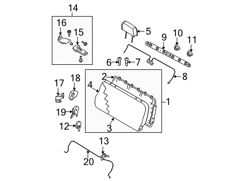 Fin-3RD Seat Back Diagram for 89693-5Z002