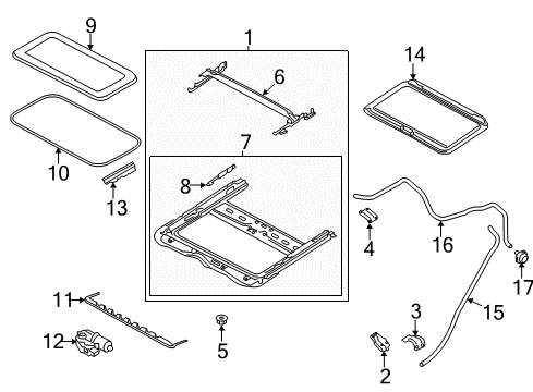 2020 Infiniti QX60 Sunroof Diagram 5