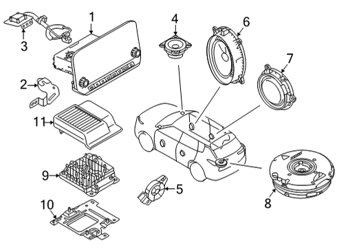 2022 Infiniti QX60 SPEAKER UNIT Diagram for 28152-6CA0A