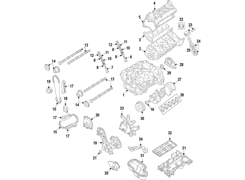 2016 Infiniti QX80 Piston W/PIN L/H GRD 3 Diagram for A2010-9FV2B