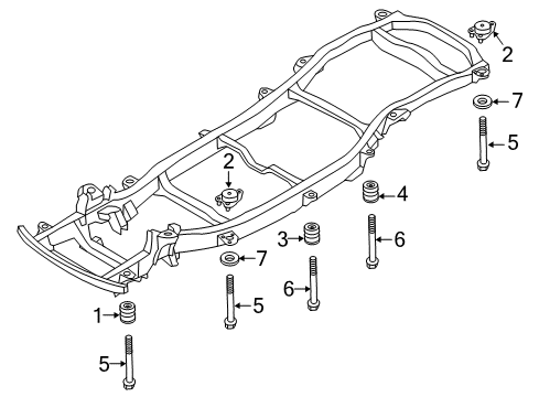2020 Infiniti QX80 Frame & Components Diagram 1