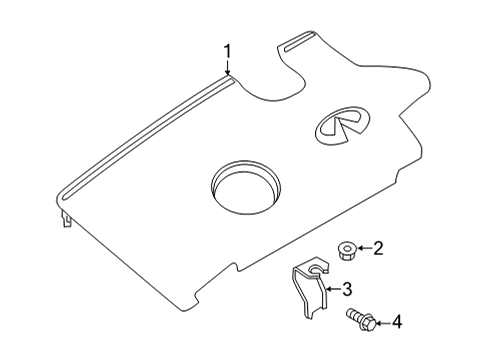 2024 Infiniti QX55 Engine Appearance Cover Diagram