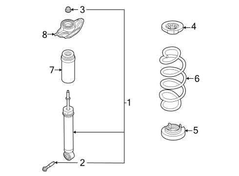 2023 Infiniti QX60 Shocks & Components - Rear Diagram 1
