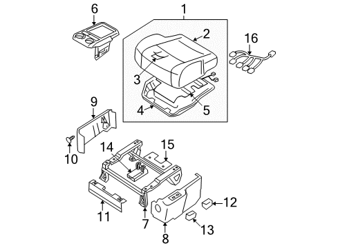 Trim Assy-Front Seat Cushion Diagram for 87370-ZM60B
