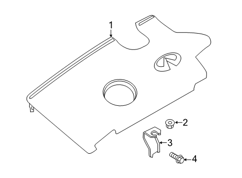 2023 Infiniti QX50 Engine Appearance Cover Diagram