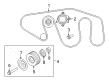 Diagram for 2020 Infiniti QX80 A/C Idler Pulley - 11925-EZ30B