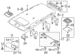 Diagram for Infiniti QX80 Sun Visor - 96401-6JE3D