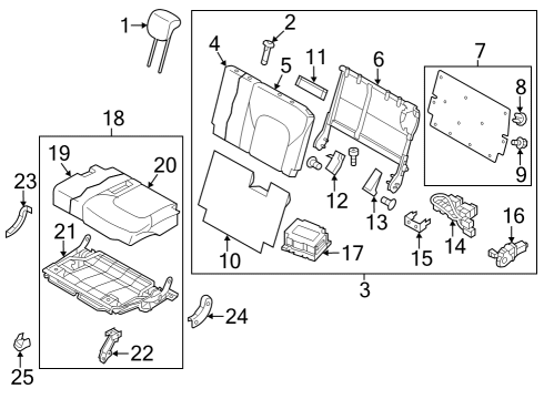 28567-6JL2A Infiniti BRACKET-POWER SEAT CONTROL