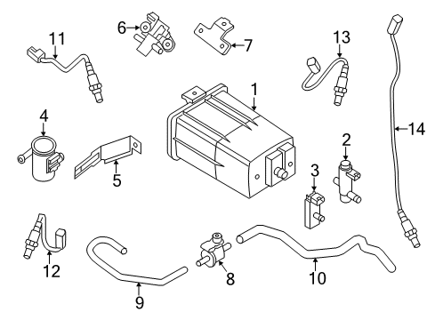 Heated Oxygen Sensor, Rear Diagram for 226A0-BV81B