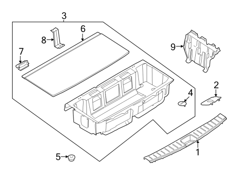 PLATE-KICKING,TAIL GATE Diagram for 84990-6SA1A
