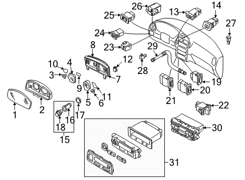 Lens-Warning Lamp Diagram for 24880-0W000