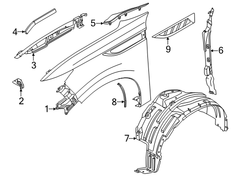 FENDER-FRONT,LH Diagram for 63101-7JA0A