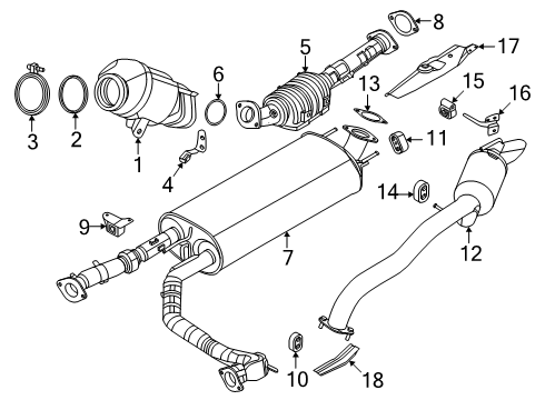 Three Way Catalytic Converter Diagram for 208B2-7JG0A