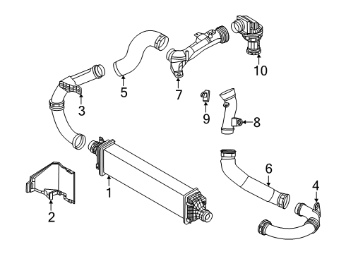 CHARGE AIR COOLER Diagram for 14461-6SX7A