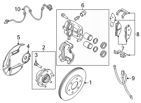 HUB ASSY-ROAD WHEEL,FRONT Diagram for 40202-7JA0A