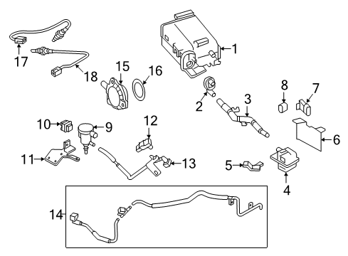 Exhaust Gas Temperature Sensor Diagram for 22630-5CA0B